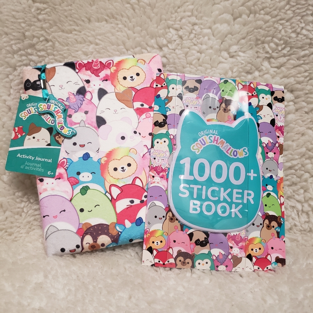 Squishmallows Activity Journal and Squishmallows Sticker book bundle